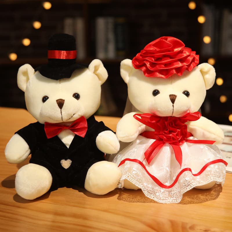 新郎新婦 ウェディングギフト 結婚祝い プレゼント くまぬいぐるみ #237