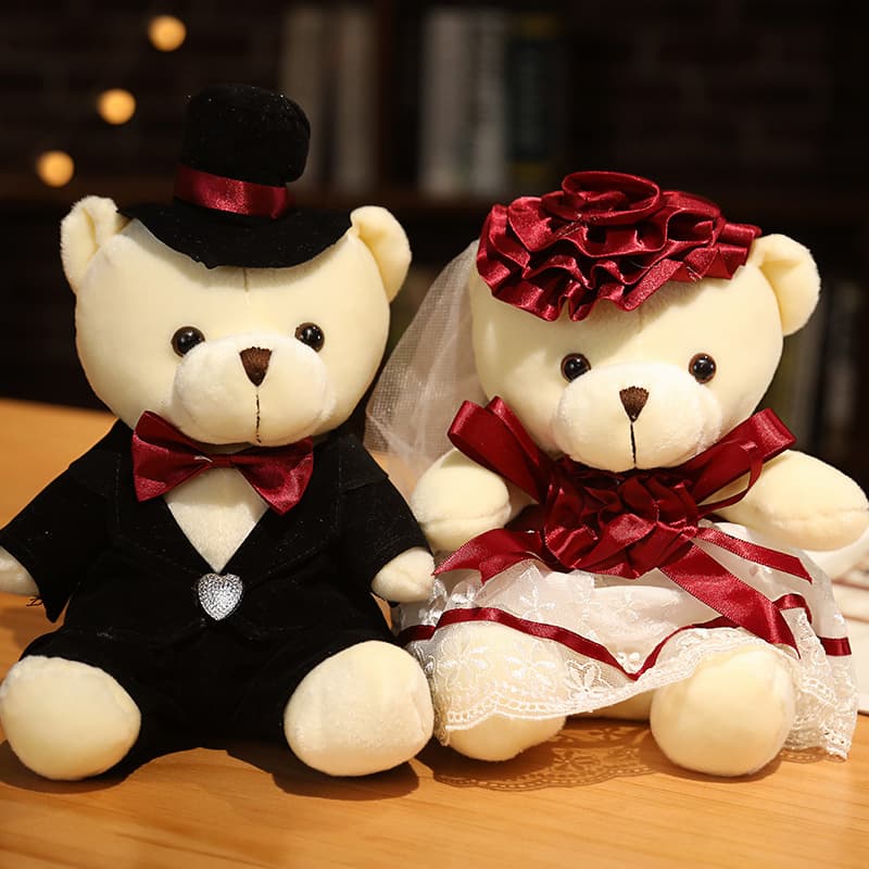 新郎新婦 ウェディングギフト 結婚祝い プレゼント くまぬいぐるみ #237
