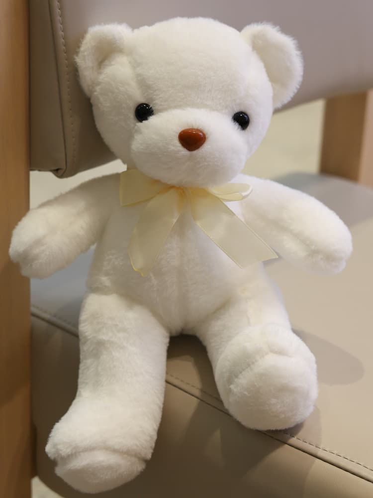 ふわふわ手触り リボン付きギフト 誕生日 プレゼント くまぬいぐるみ