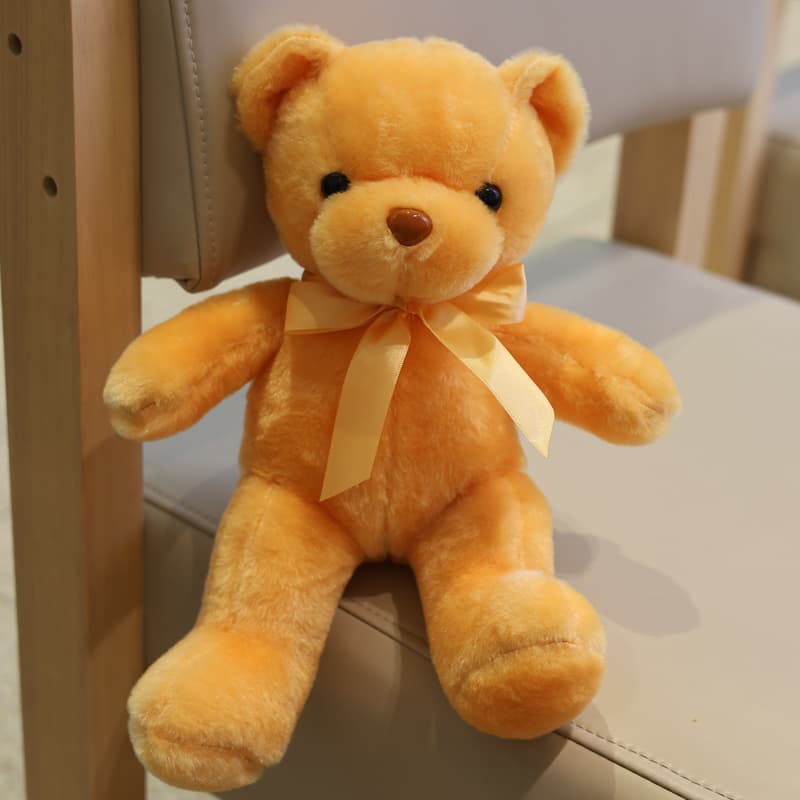 ふわふわ手触り リボン付きギフト 誕生日 プレゼント くまぬいぐるみ