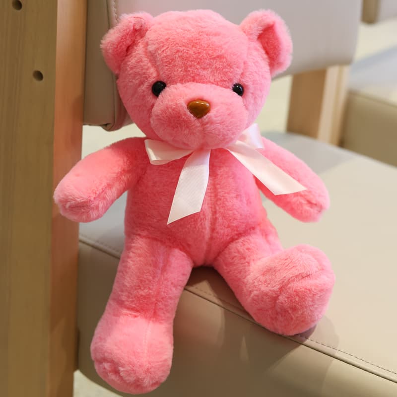 ふわふわ手触り リボン付きギフト 誕生日 プレゼント くまぬいぐるみ