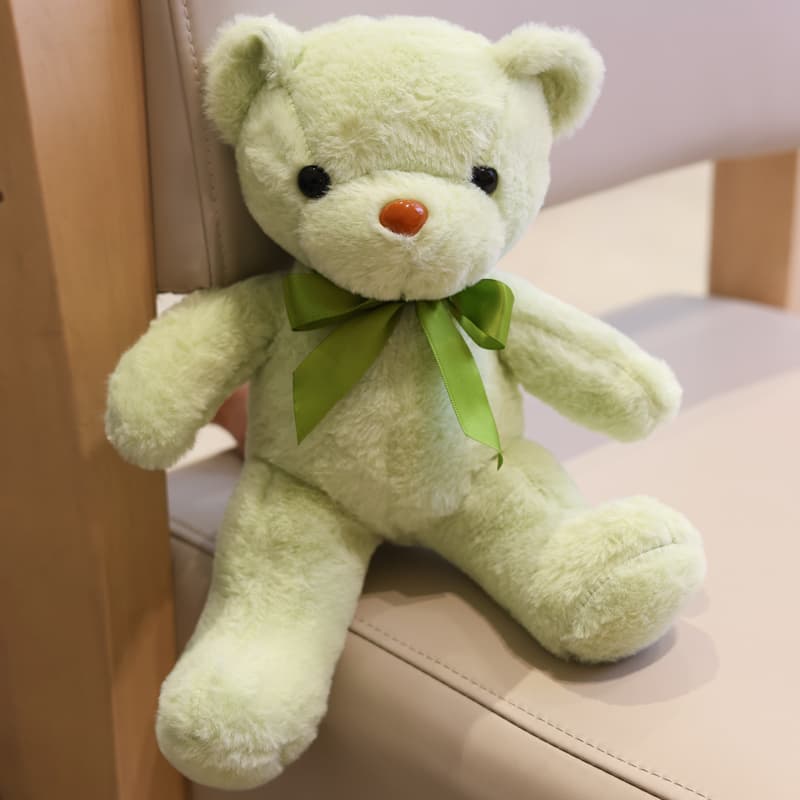 ふわふわ手触り リボン付きギフト 誕生日 プレゼント くまぬいぐるみ
