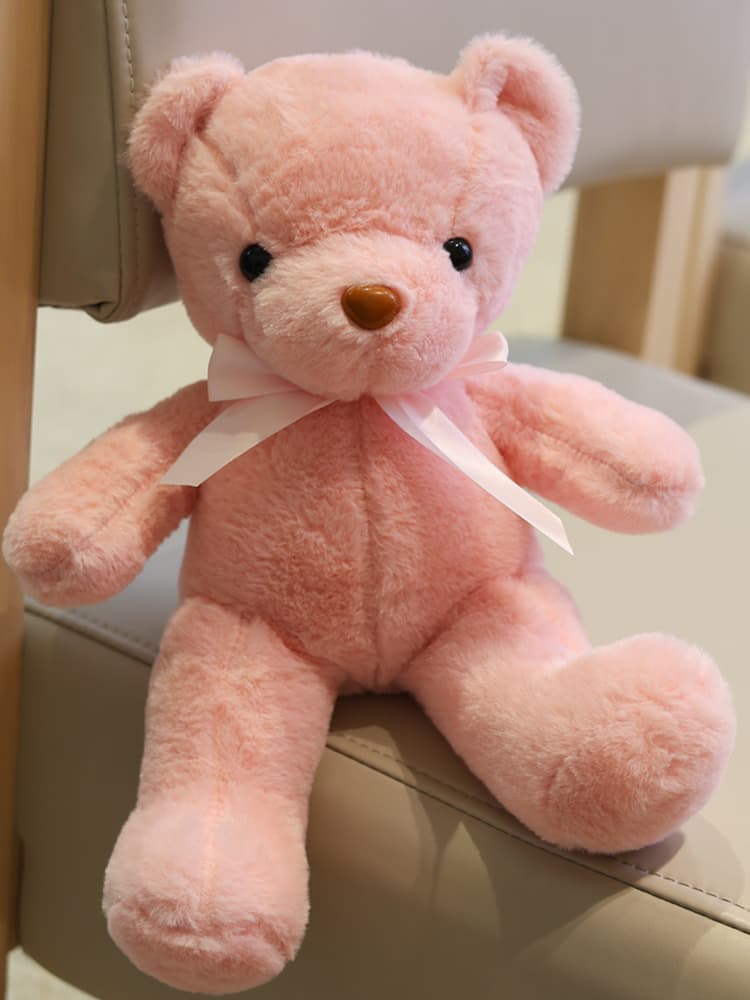 ふわふわ手触り リボン付きギフト 誕生日 プレゼント くまぬいぐるみ