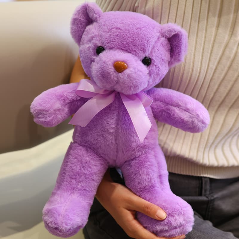ふわふわ手触り リボン付きギフト 誕生日 プレゼント くまぬいぐるみ
