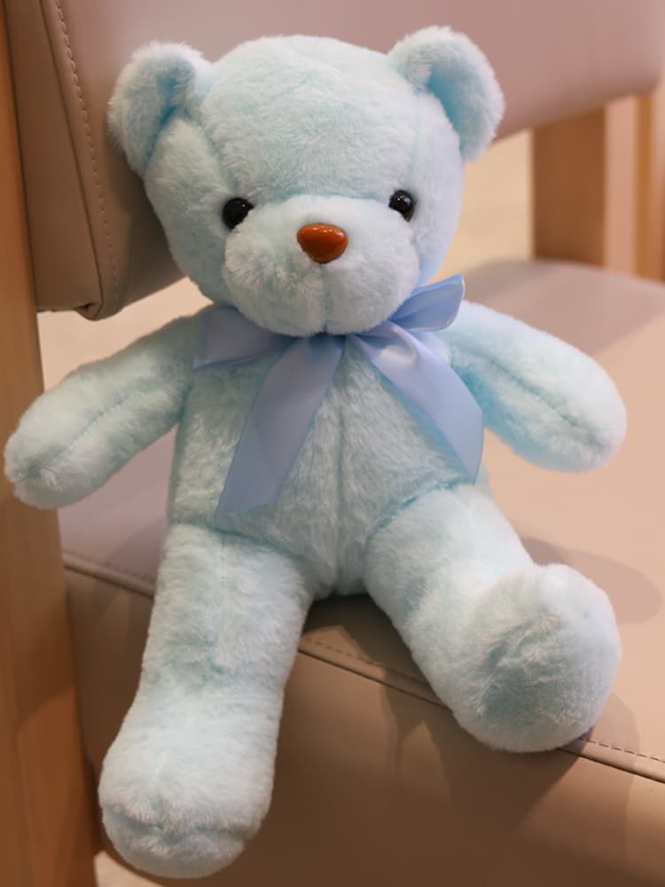 ふわふわ手触り リボン付きギフト 誕生日 プレゼント くまぬいぐるみ