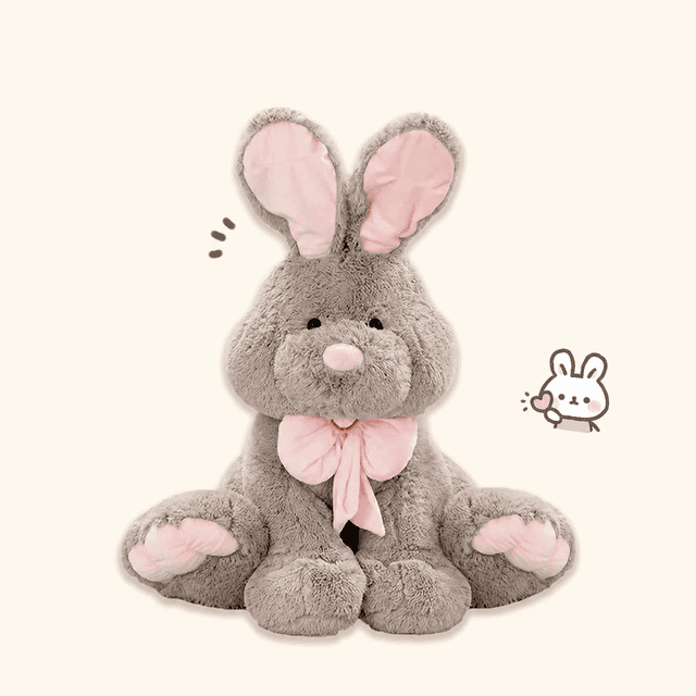 ふんわり大きな耳のうさぎのぬいぐるみ 