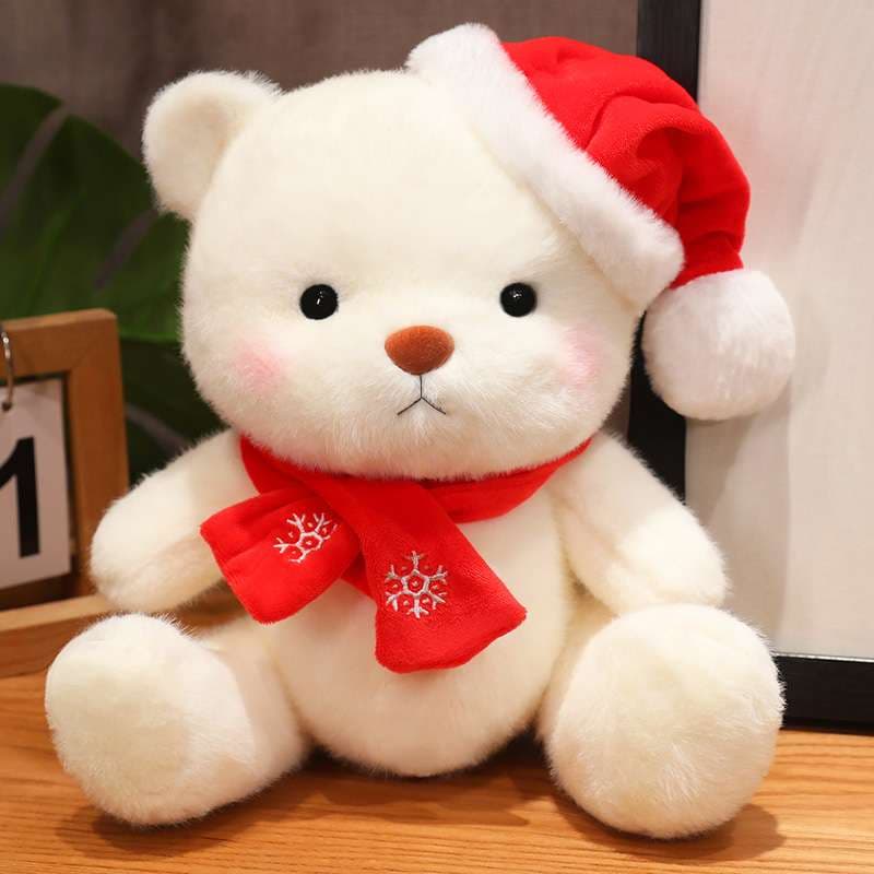 こちら 白 癒し ギフト向け くまぬいぐるみ