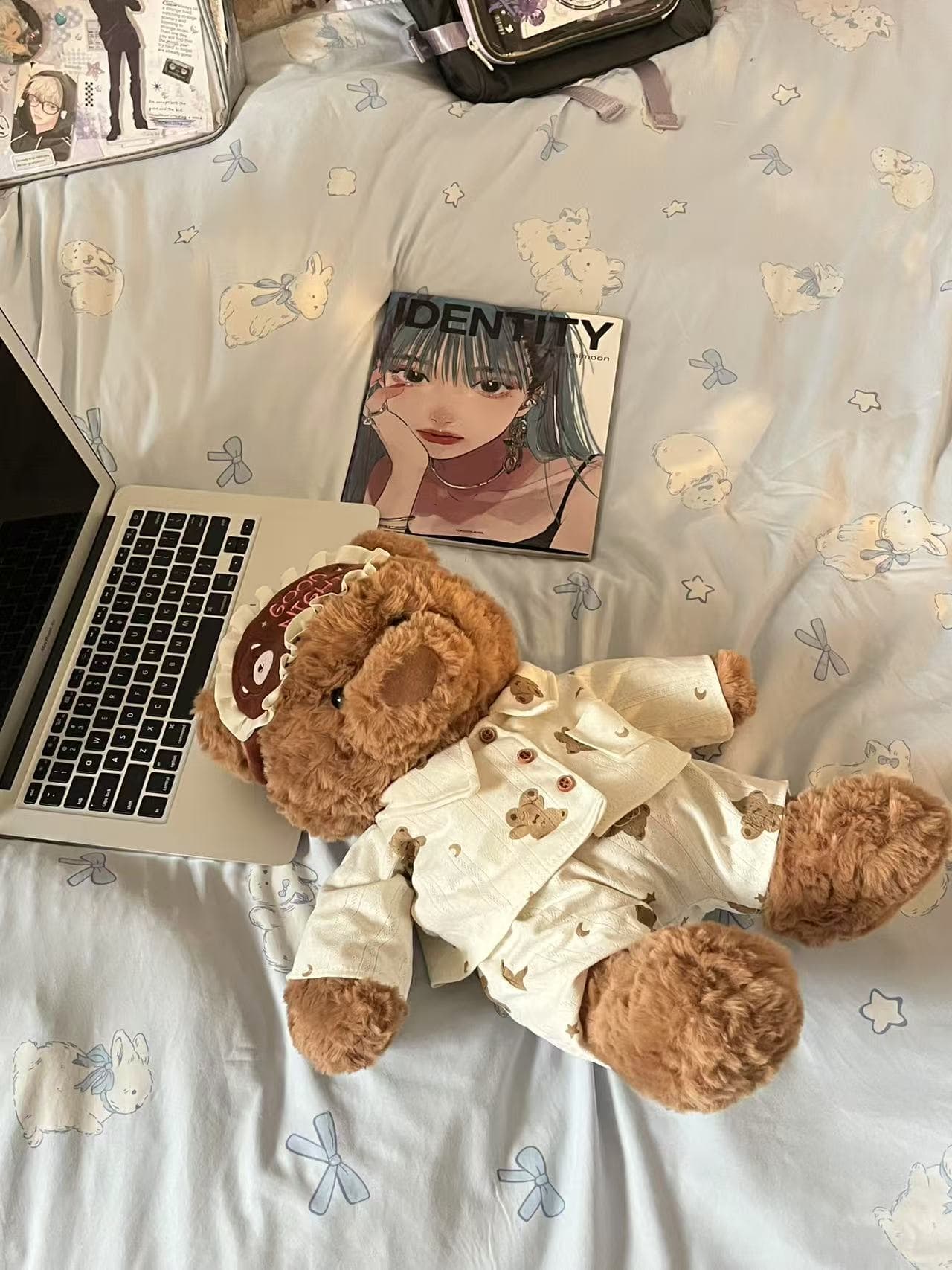 パジャマ姿 癒し ギフト向け くまぬいぐるみ
