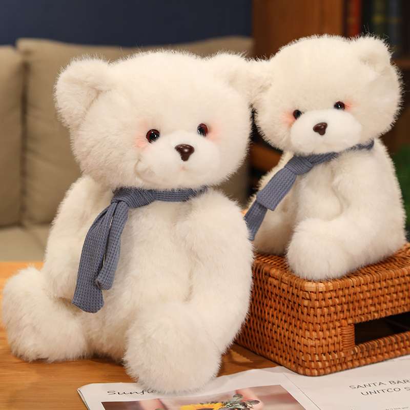 新作のくまぬいぐるみ 白 癒し ギフト向け くまぬいぐるみ
