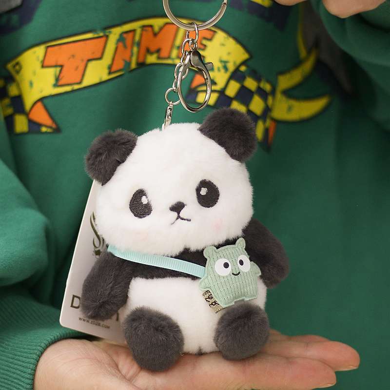 肩掛けマスコット付き パンダぬいぐるみ お揃い ギフト向け