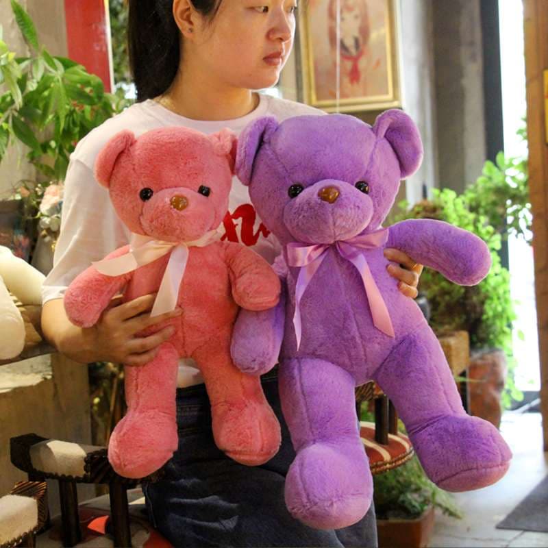 コンパクト リボン付き 誕生日 プレゼント くまぬいぐるみ