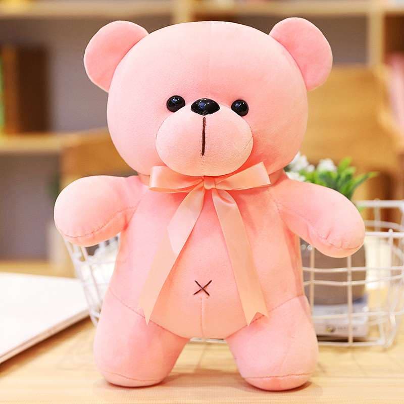ふわふわ リボン付きギフト 誕生日 プレゼント くまぬいぐるみ #361