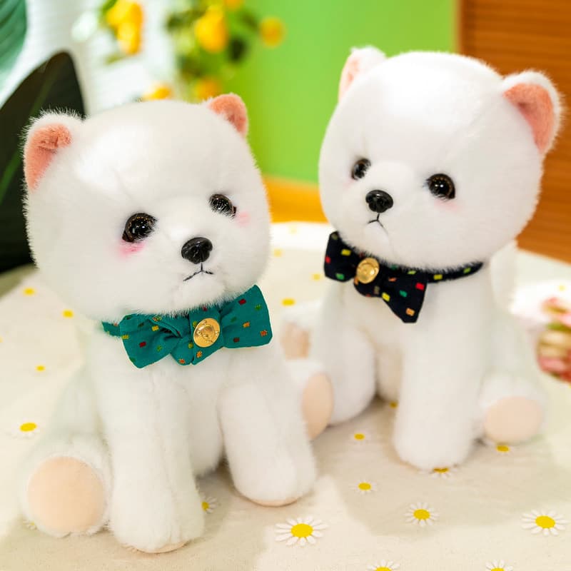 おすわりわんちゃん蝶ネクタイ付き 犬ぬいぐるみ