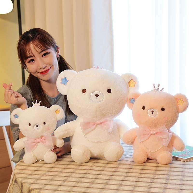 人気のくまぬいぐるみ 白 癒し ギフト向け くまぬいぐるみ