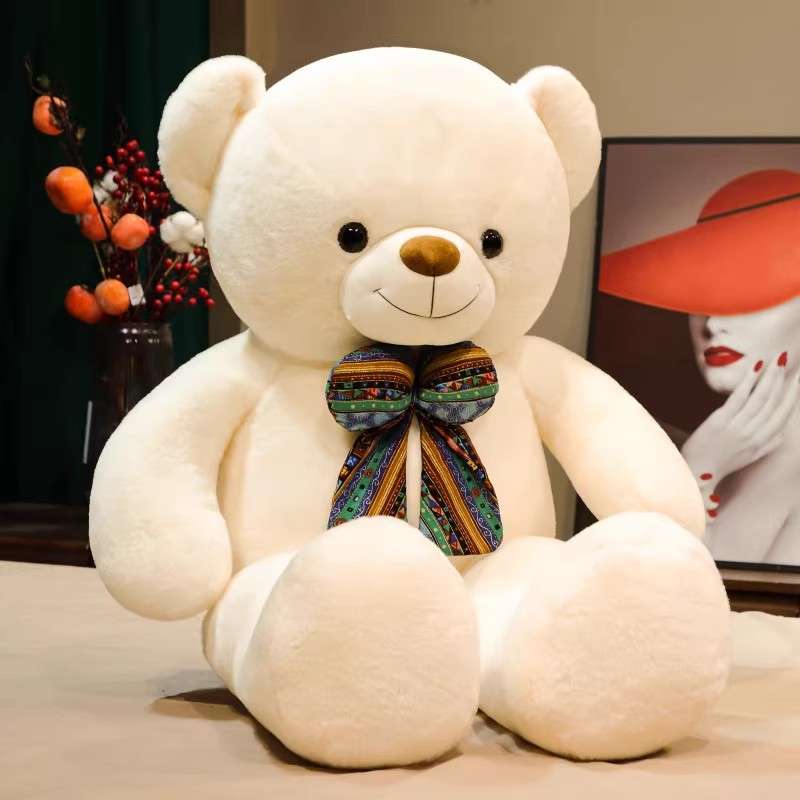 優しい笑顔 リボン付きギフト 誕生日 プレゼント くまぬいぐるみ