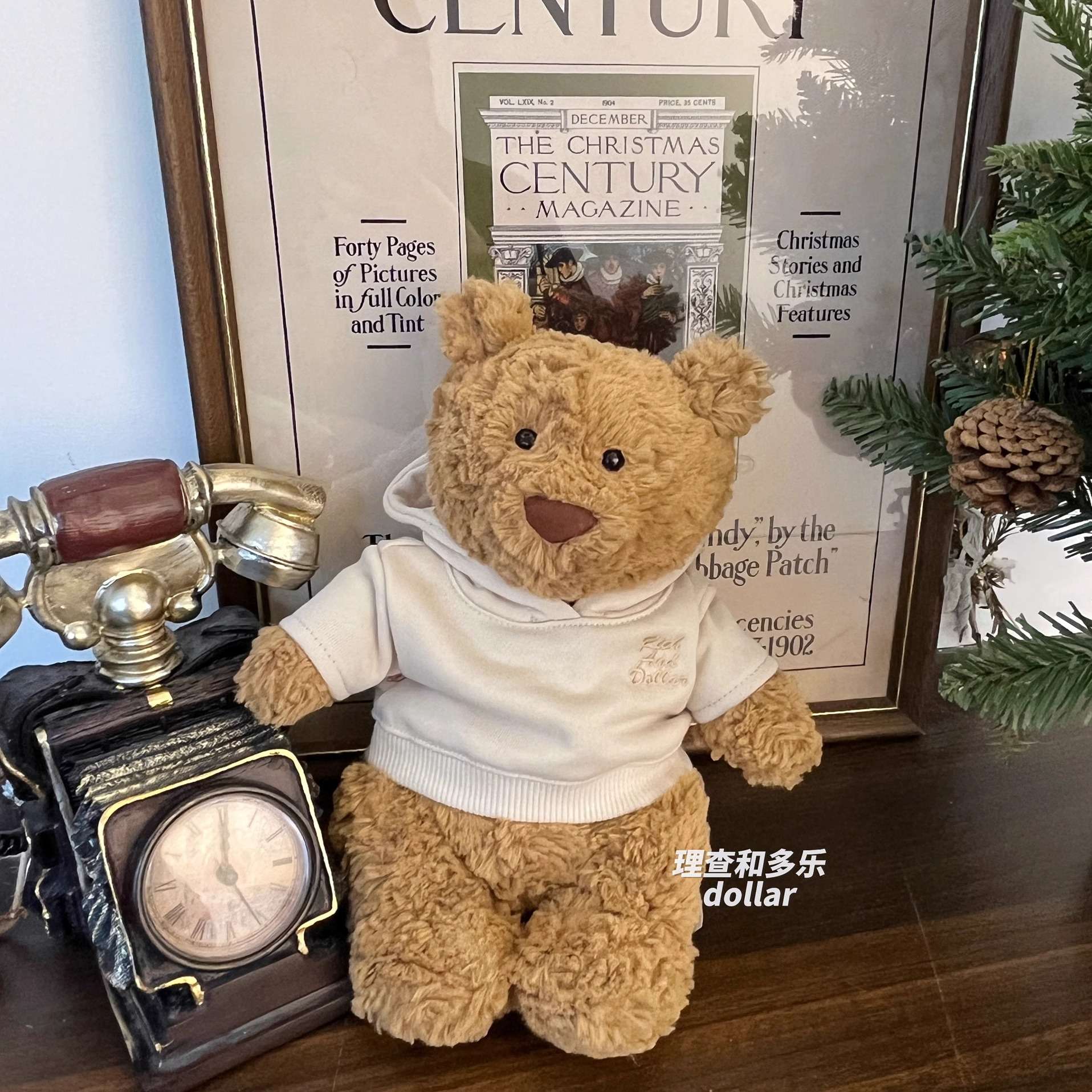 カジュアル服着用 癒し ギフト向け くまぬいぐるみ
