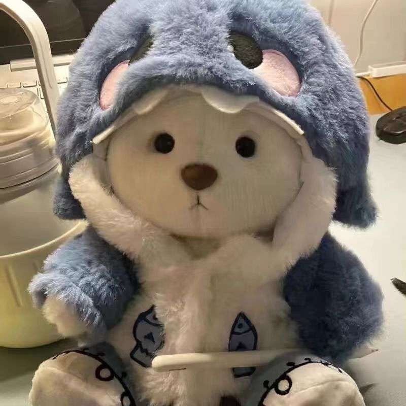 レース付き 癒し ギフト向け くまぬいぐるみ