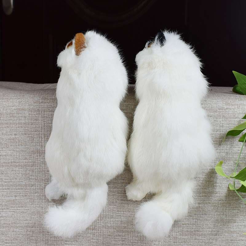 ふわふわ 白猫 癒し ギフト向け くまぬいぐるみ