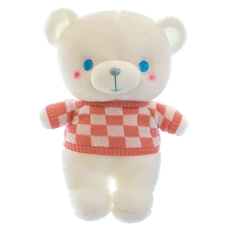 チェック柄セット 癒し ギフト向け くまぬいぐるみ