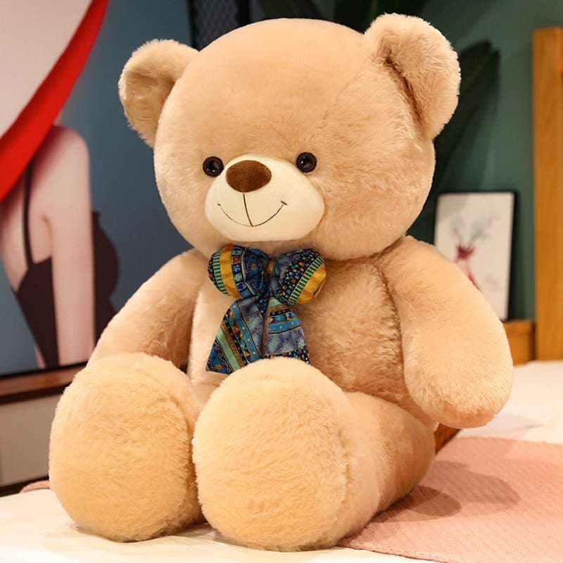 優しい笑顔 リボン付きギフト 誕生日 プレゼント くまぬいぐるみ