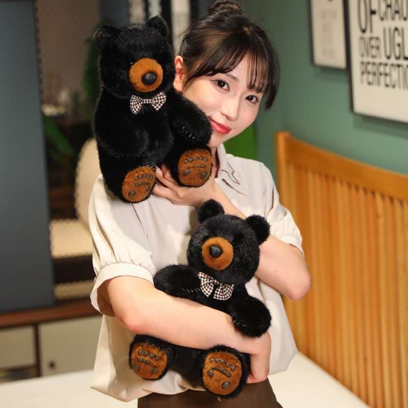 ふんわり柔らかな生地 リボン付きギフト 誕生日 くまぬいぐるみ