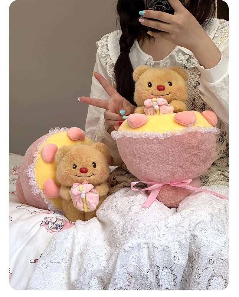 ブーケ プレゼント 癒し ギフト向け くまぬいぐるみ