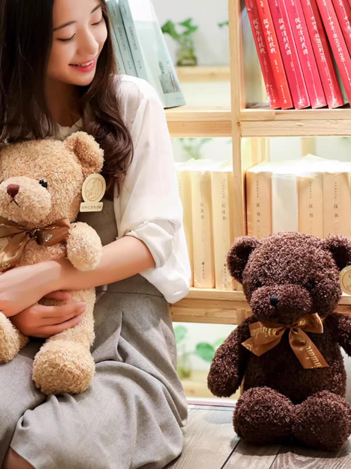 茶色 癒し ギフト向け くまぬいぐるみ