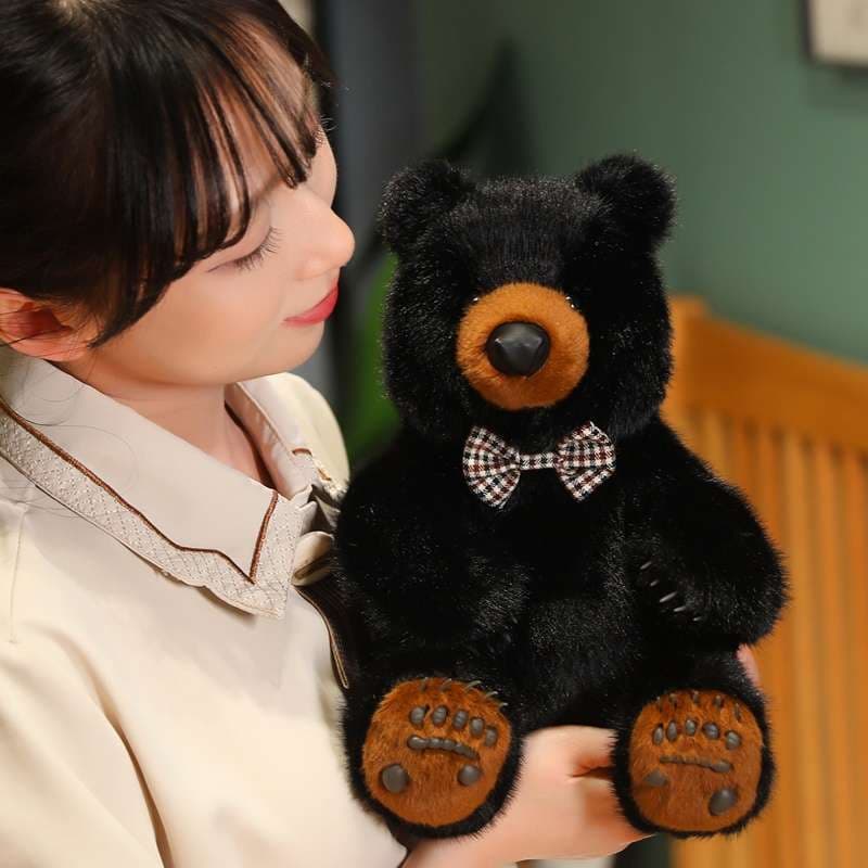 ふんわり柔らかな生地 リボン付きギフト 誕生日 くまぬいぐるみ