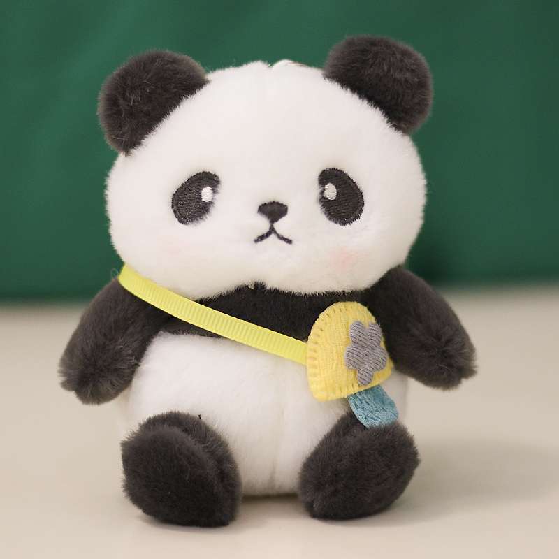 肩掛けマスコット付き パンダぬいぐるみ お揃い ギフト向け