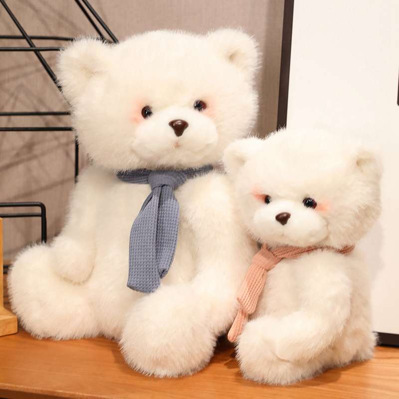ふわふわ 白 癒し ギフト向け くまぬいぐるみ