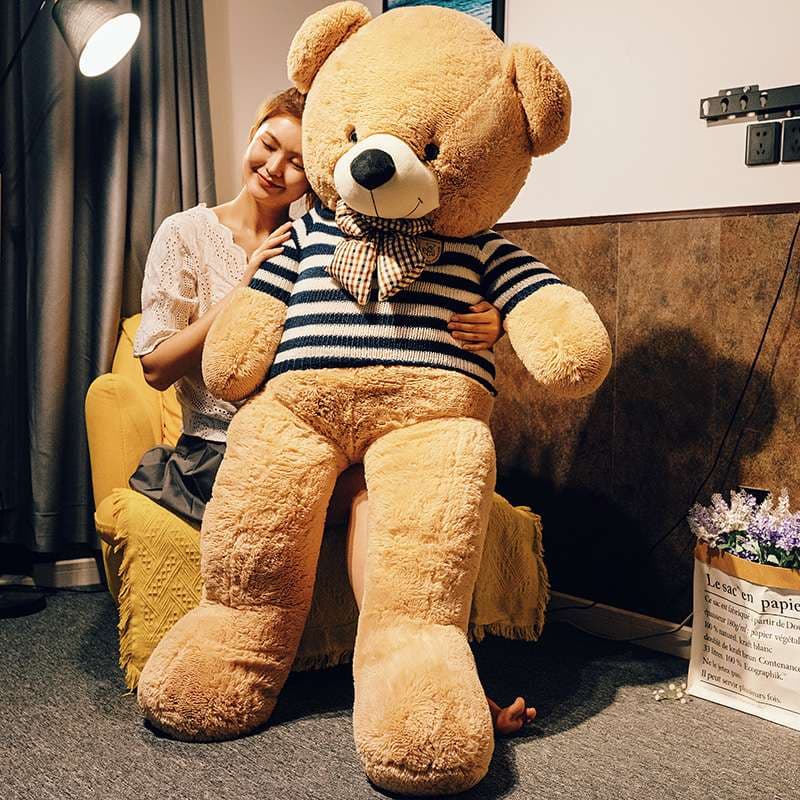 リボン付きセーター 大きいサイズ プレゼント くまぬいぐるみ