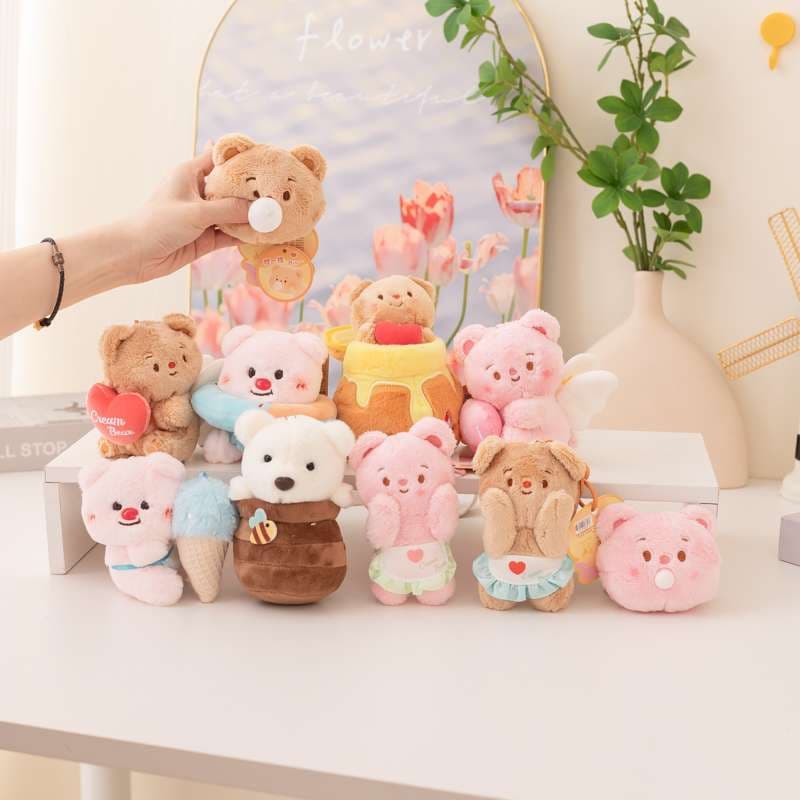 茶色ミニ 癒し ギフト向け くまぬいぐるみ