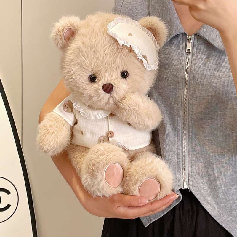 フリル付き 癒し ギフト向け くまぬいぐるみ