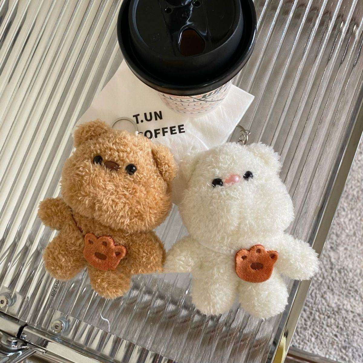 白 癒し ギフト向け くまぬいぐるみ