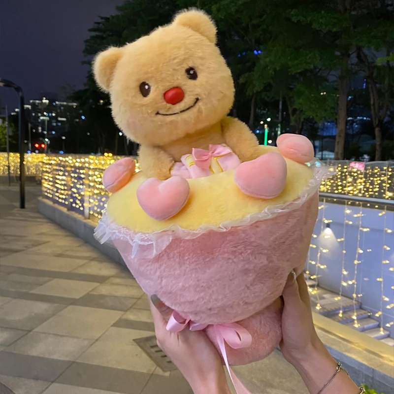 ブーケ プレゼント 癒し ギフト向け くまぬいぐるみ