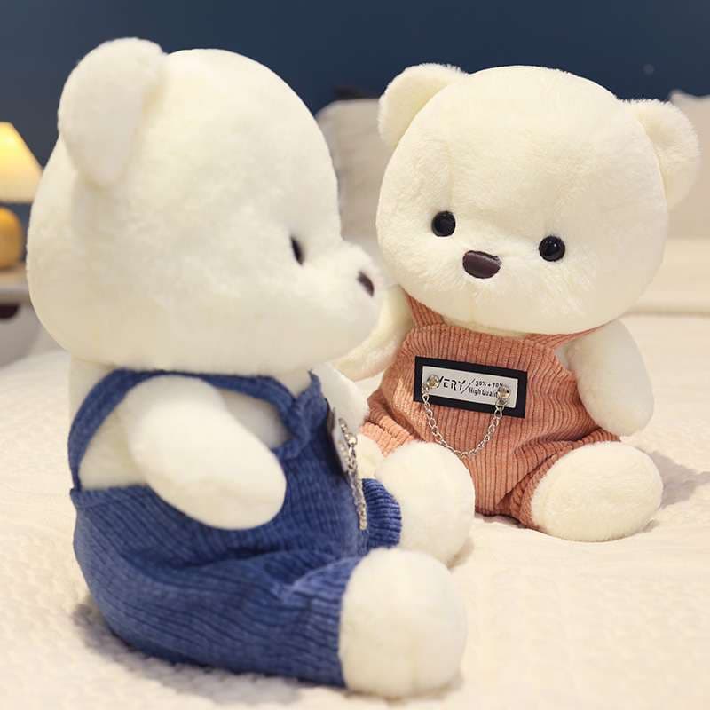 白い小さな 癒し ギフト向け くまぬいぐるみ