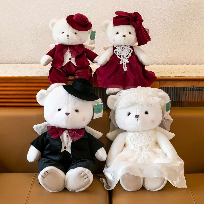 洗練されたデザイン ウェディングギフト 結婚祝い くまぬいぐるみ