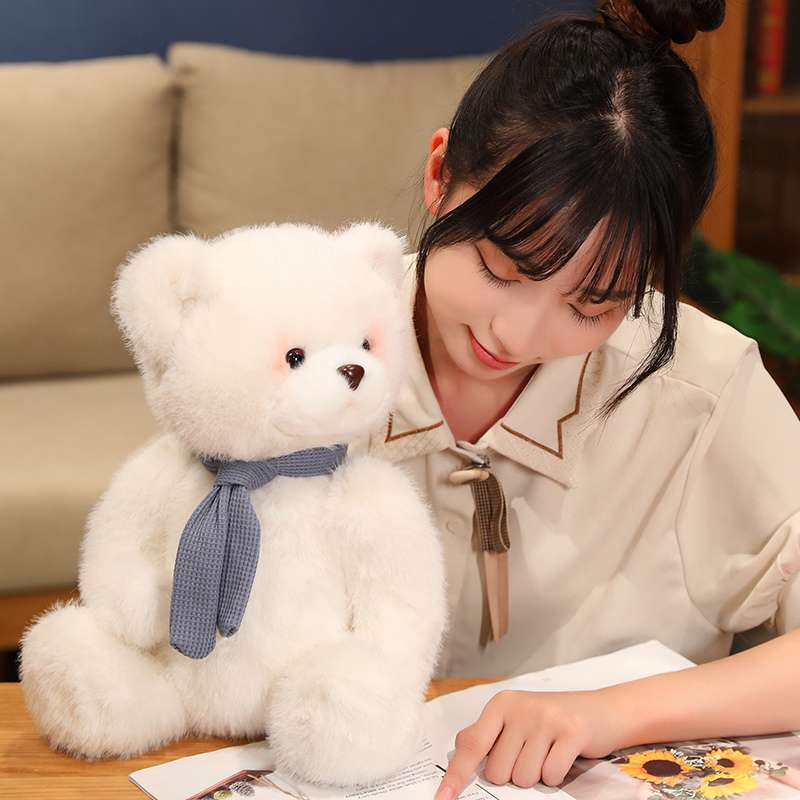 ふわふわ 白 癒し ギフト向け くまぬいぐるみ