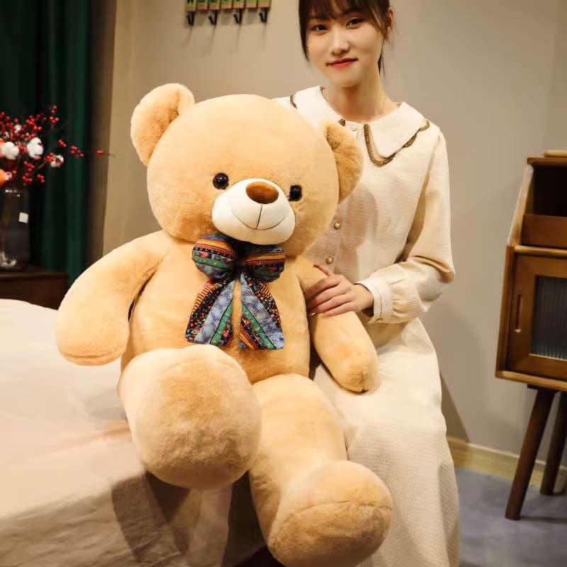 優しい笑顔 リボン付きギフト 誕生日 プレゼント くまぬいぐるみ