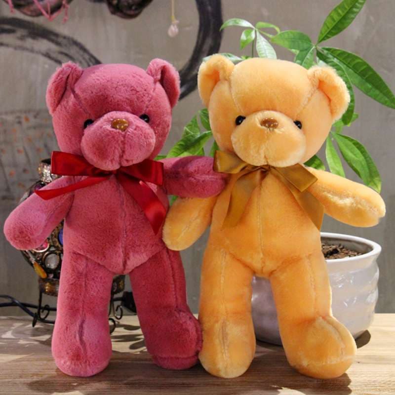コンパクト リボン付き 誕生日 プレゼント くまぬいぐるみ