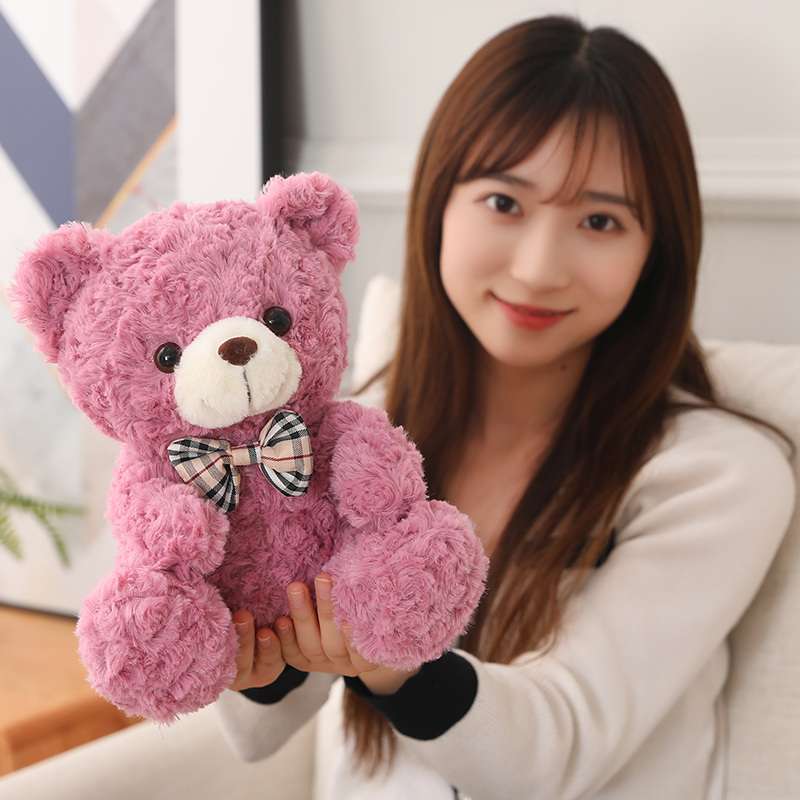 愛らしいくまぬいぐるみ リボン付きギフト 誕生日 くまぬいぐるみ #462