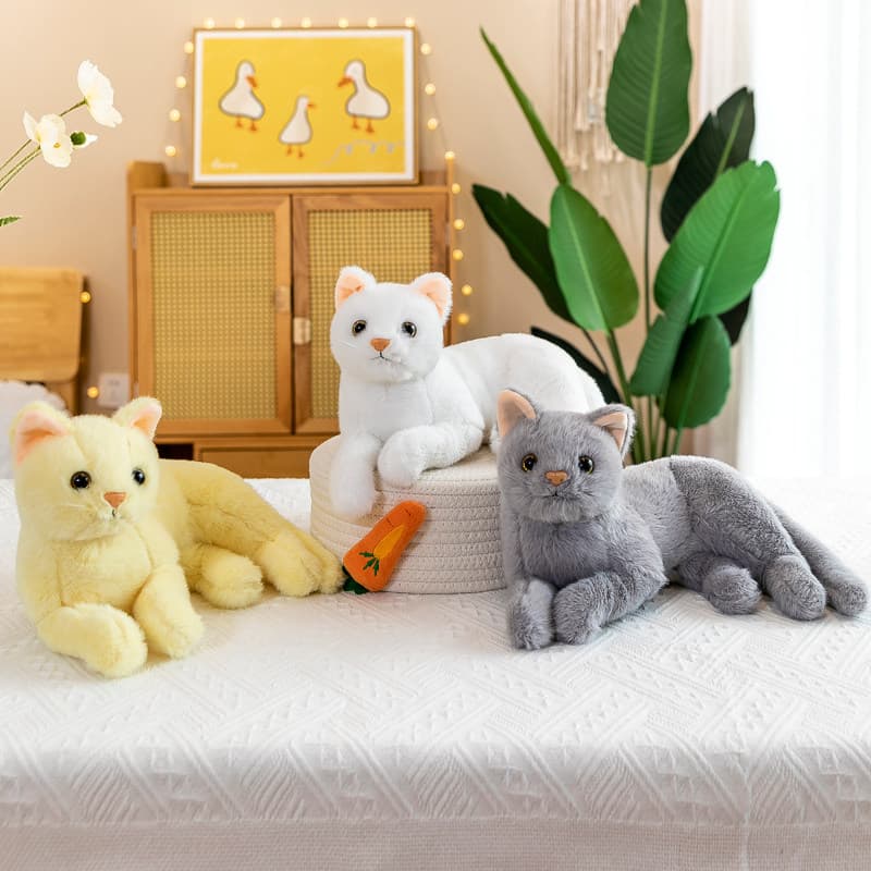 猫ぬいぐるみ まんまるお目々のふわふわ子猫ぬいぐるみ ギフト向け