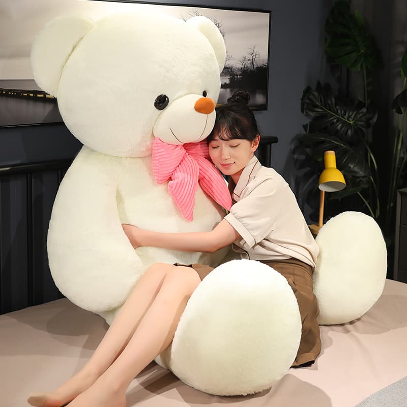 大きなリボン 大きな 癒し ギフト向け くまぬいぐるみ