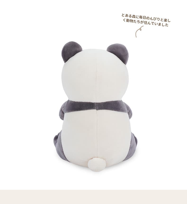ほんわか表情のおすわりパンダぬいぐるみ ギフト向け