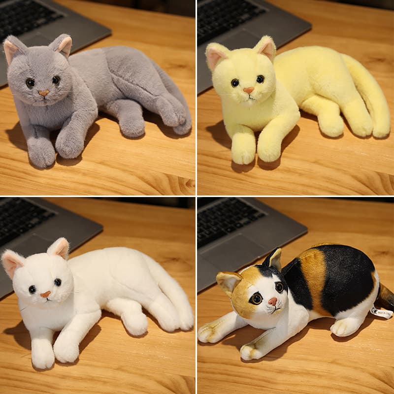 ごろん寝ポーズ猫のぬいぐるみ 一人暮らしの相棒