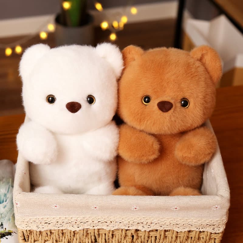 まんまるお顔の仲良しくまぬいぐるみ ギフト向け お揃い